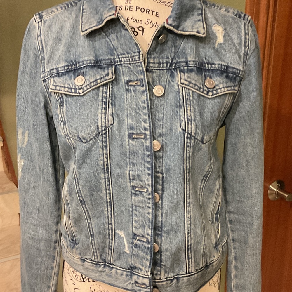 Tommy Hilfiger Light Blue Denim Jacket, Size S - Picture 6 of 9